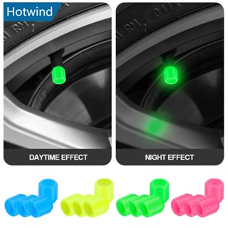【 HW 】 4Pcs Tampa Luminosa De Válvula Para Carros Decorativa À Prova De Pó Tampas De Haste De Pneus Aplicáveis Acessórios Universais U9W2
