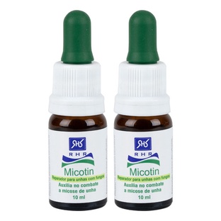 Kit 2 Micotins 10ml Conta Gotas - Reparador Para Unhas