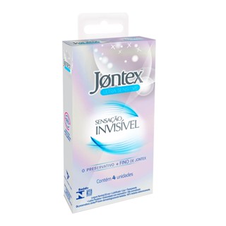 Camisinha Fina Preservativo Jontex Sensacao Invisivel 4 Un