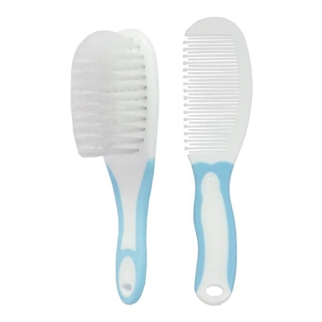 Conjunto Infantil Escova E Pente Azul Baby 5236 Buba