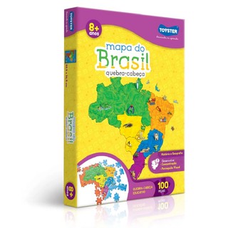 Quebra Cabeça Mapa Do Brasil 100 Peças 2063 - Toyster em Oferta na Shopee