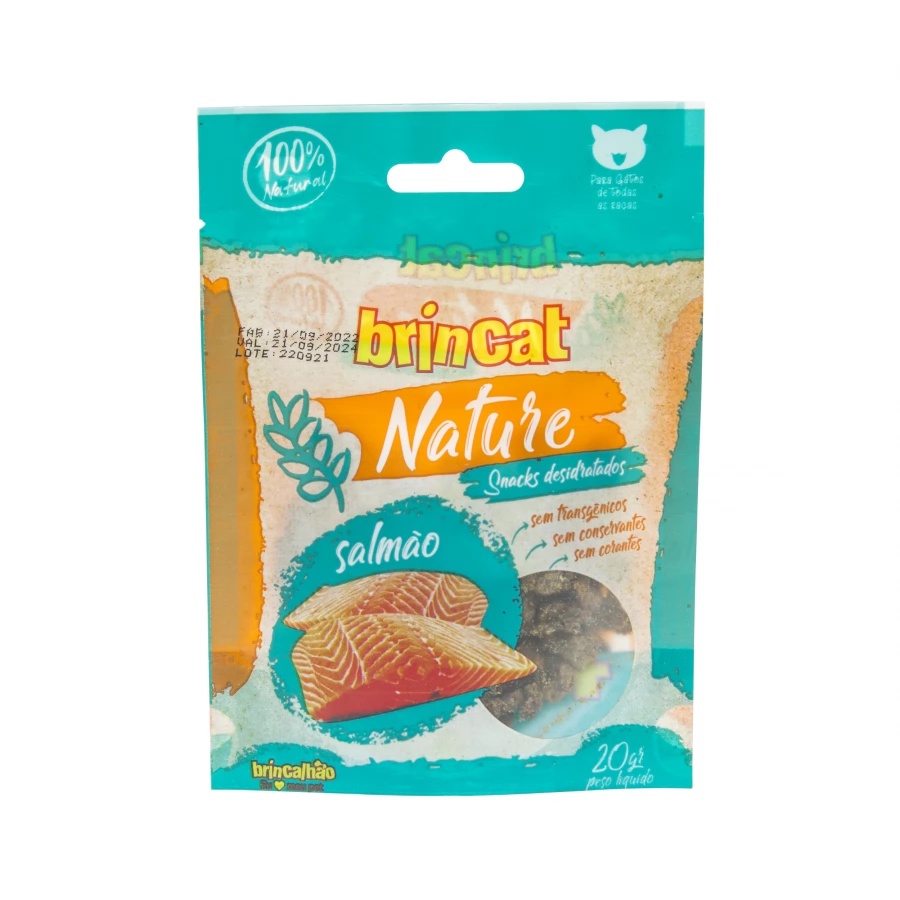 Petisco para Gatos Snacks Nature Brincat Salmao Brincalhão 20G
