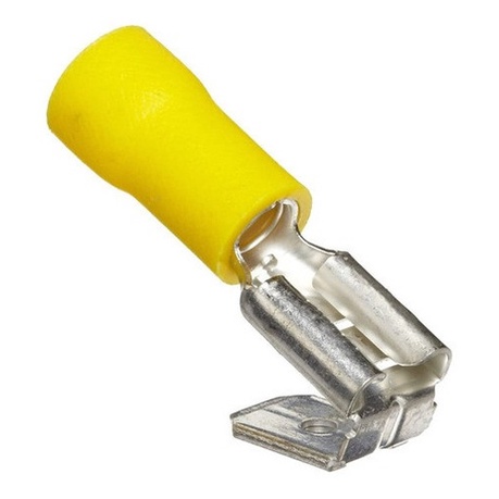500un Kit Terminal Hermafrodita Macho Fêmea 4 A 6mm Amarelo