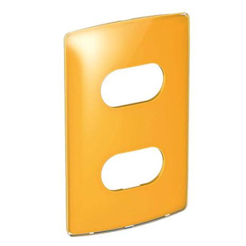 PLACA 2 POSTOS SEPARADOS 4X2 TANGERINE GLOSS  - PIAL NEREYA