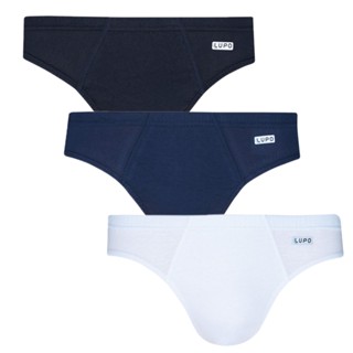 Kit C/3 Cueca Slip Lupo Masculina De Algodão 00515-089