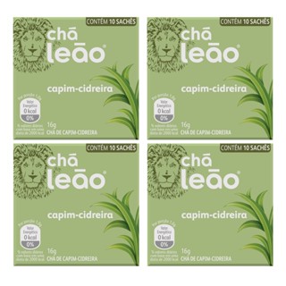 Combo Chá Leão de Capim-Cidreira - 4 Caixas / 40 Sachês