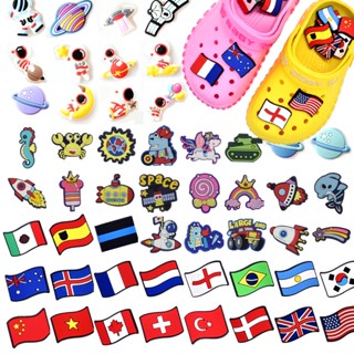 Crocs Jibbitz Pingente Botão De Vôo Espacial Sapatos De Bricolage Encanto