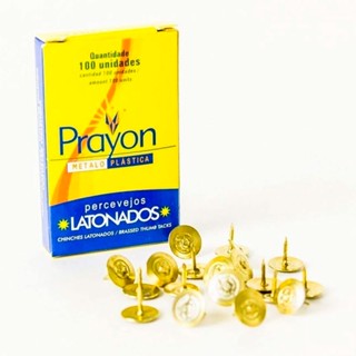 Percevejo latonado caixa com 100 unidades Prayon