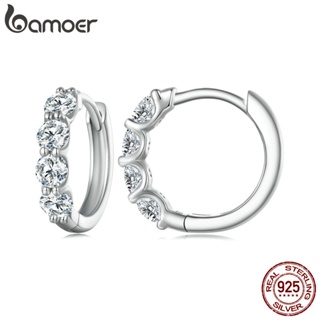 Bamoer 925 Silver D-Color Moissanite 0.1 Karat Clássico De Seis Garras De Diamante Para Mulheres em Oferta na Shopee