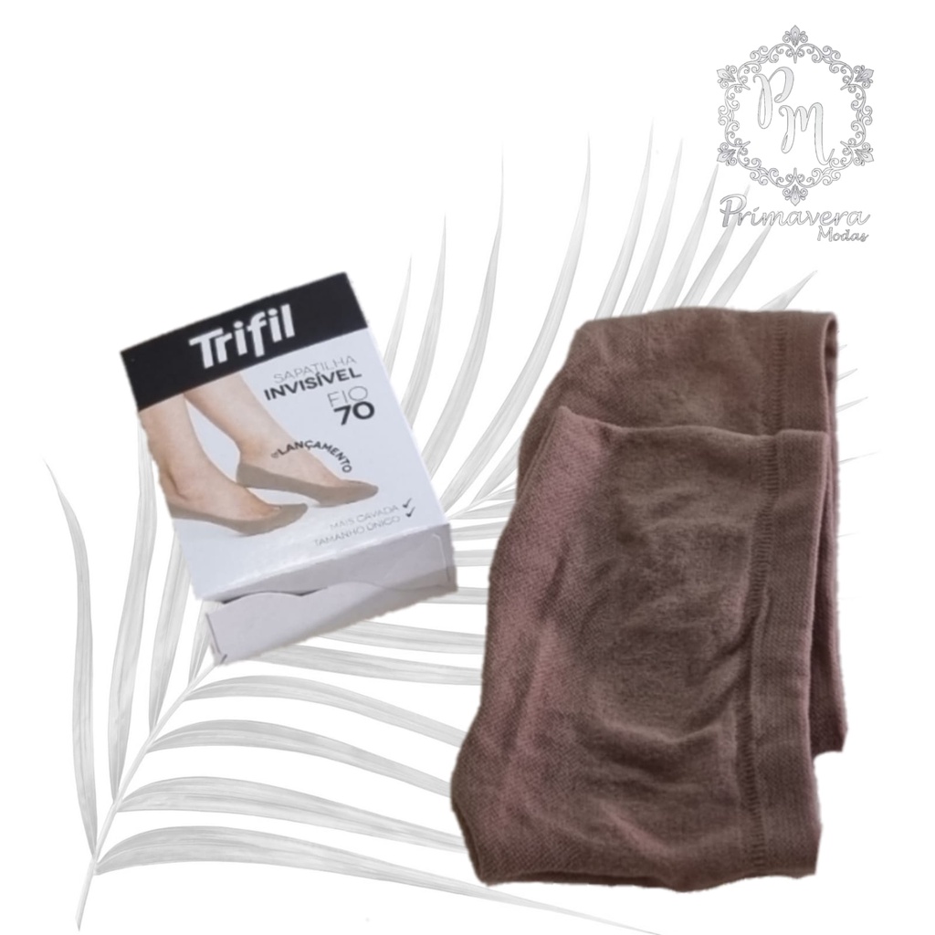 Meia Sapatilha Invisível Trifil Adulto Feminina Fio 70 Natural