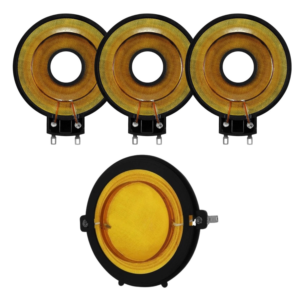 Kit 3 Reparo Super Tweeter St200 Fenólico 8 Ohms e 1 Reparo Driver D200 Diafragma 100w