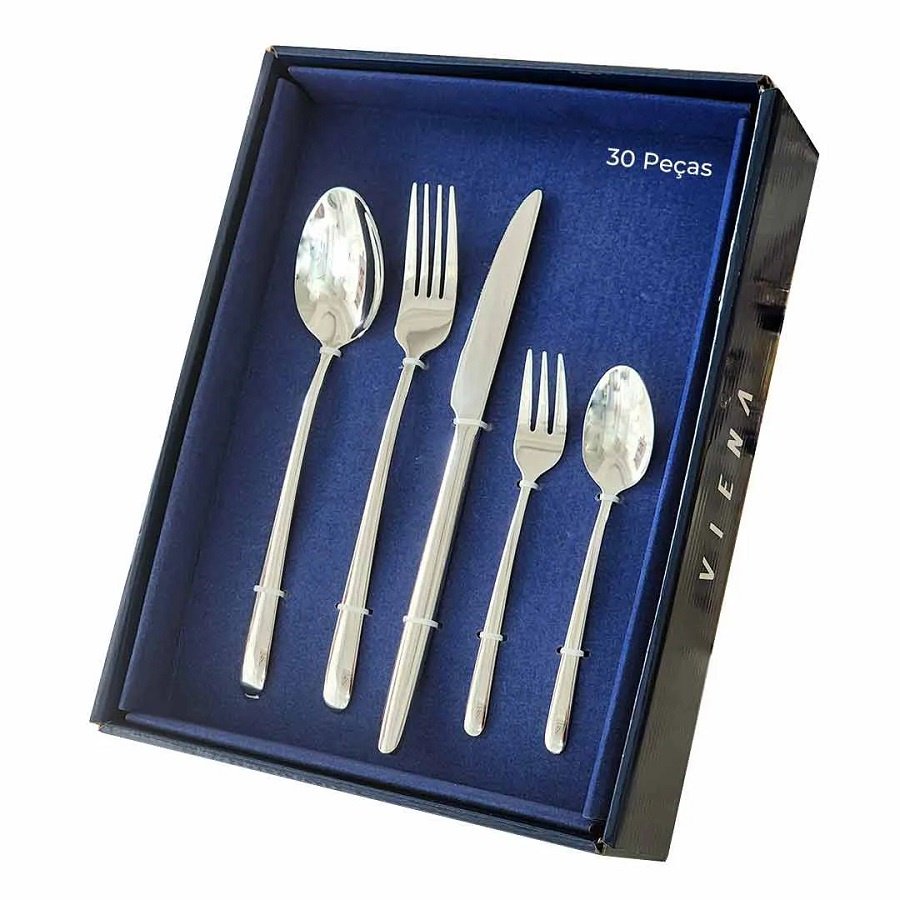 Faqueiro 30 peças Aço Inox Viena - Wolff