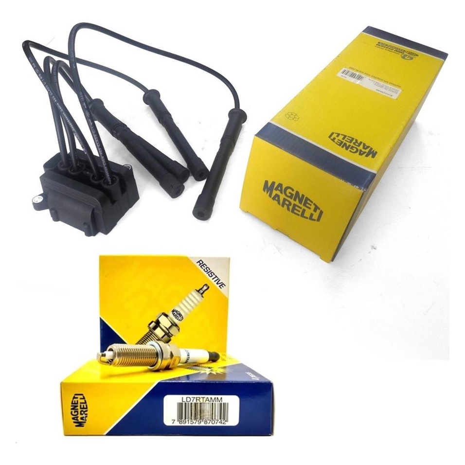 Kit Bobina E Velas Renault Clio Kangoo Peugeot 206 1.0 16v em Oferta na Shopee