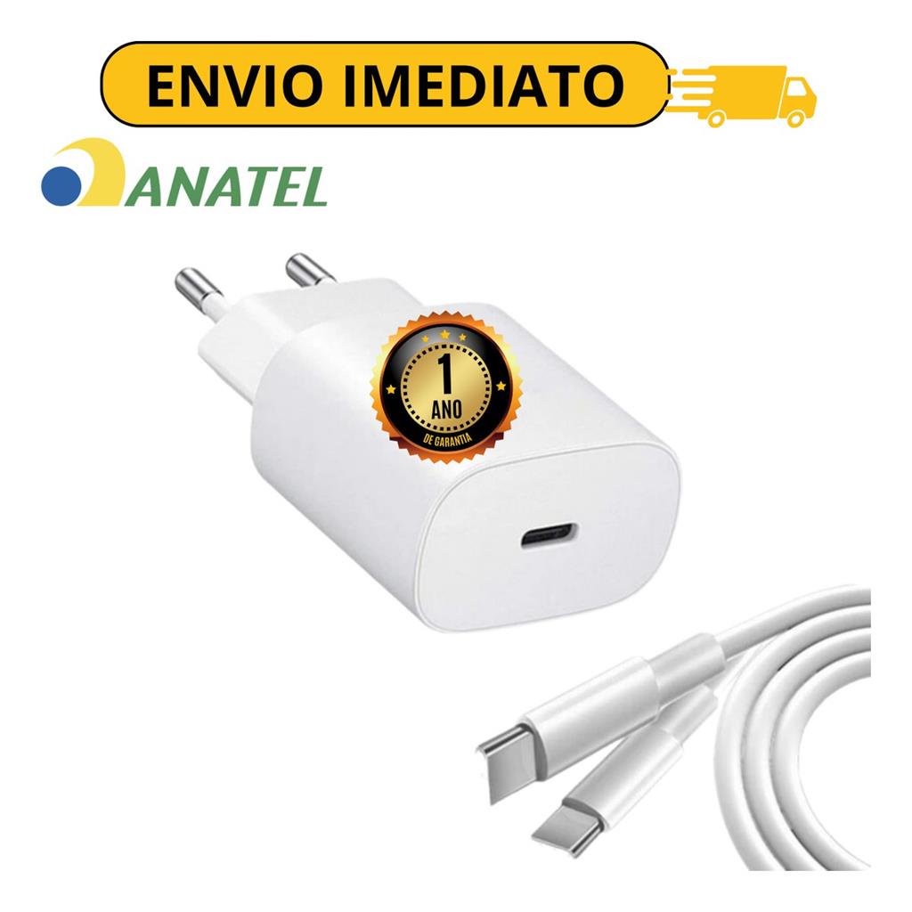 Carregador Turbo Para Motorola Moto G20 G22 G31 G41 G10 E32