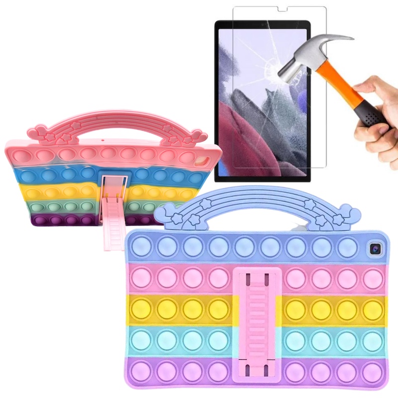 Capa emborrachada com Alca infantil p/ Tablet TAB T290 T295 + Pelicula - 8 polegadas