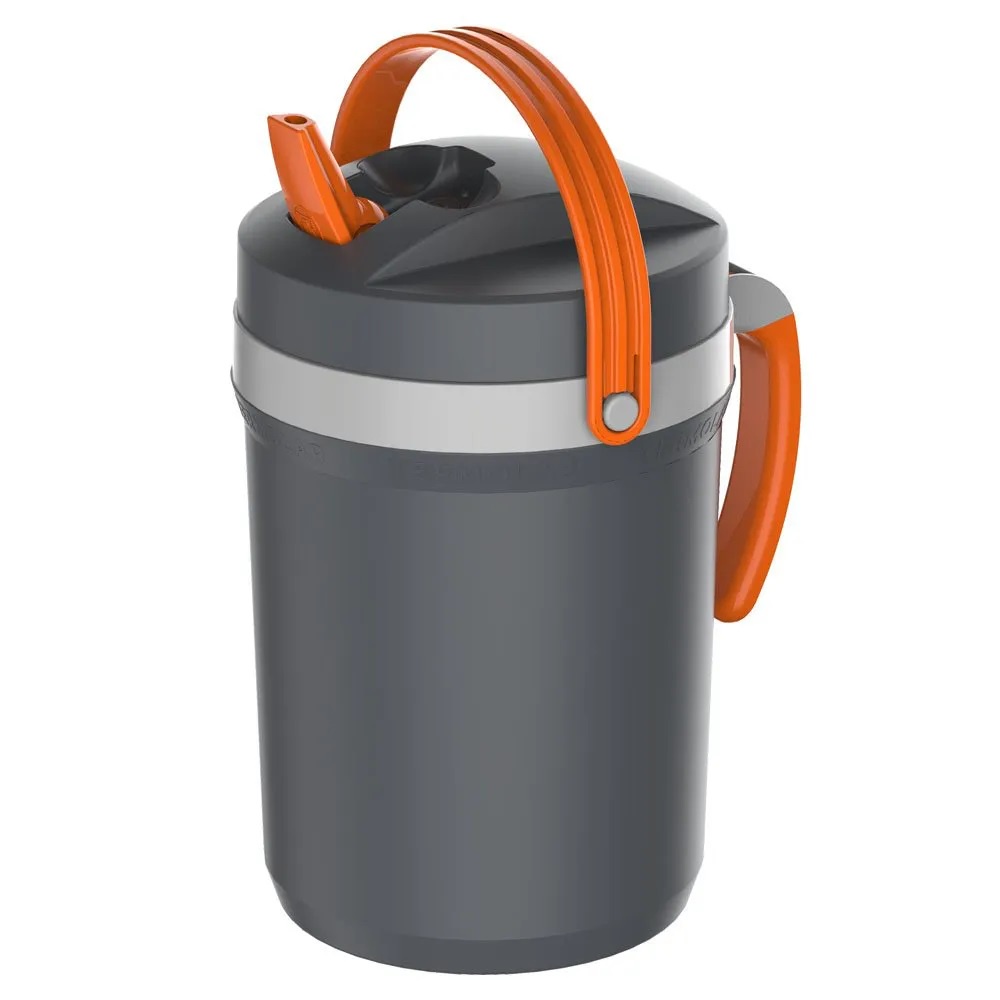 Jarra Térmica Fliptop Cinza com Laranja 2.5L Suco Termolar Jarra Térmica Fliptop Cinza com Laranja 2.5L Suco Termolar