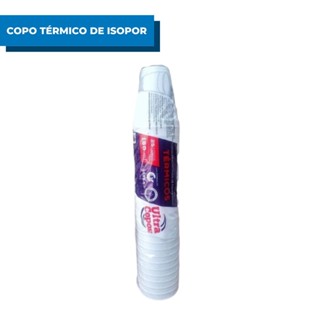 Copo Térmico Descartável Isopor Bebidas Quentes Café 180ml Com 25 Unidades Quentão Chocolate Quente Festa Junina (Sem Tampa)