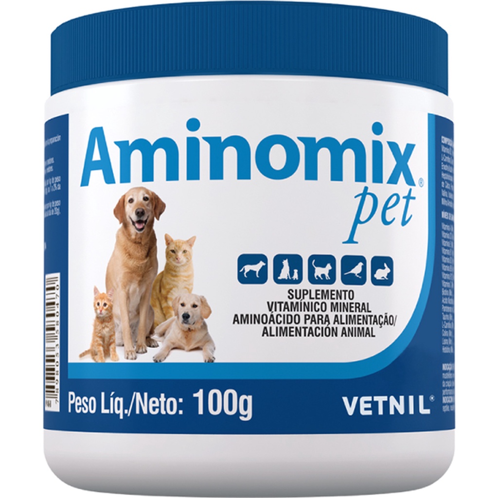 Aminomix Pet Vetnil Suplemento Vitamínico - 100 g em Oferta na Shopee
