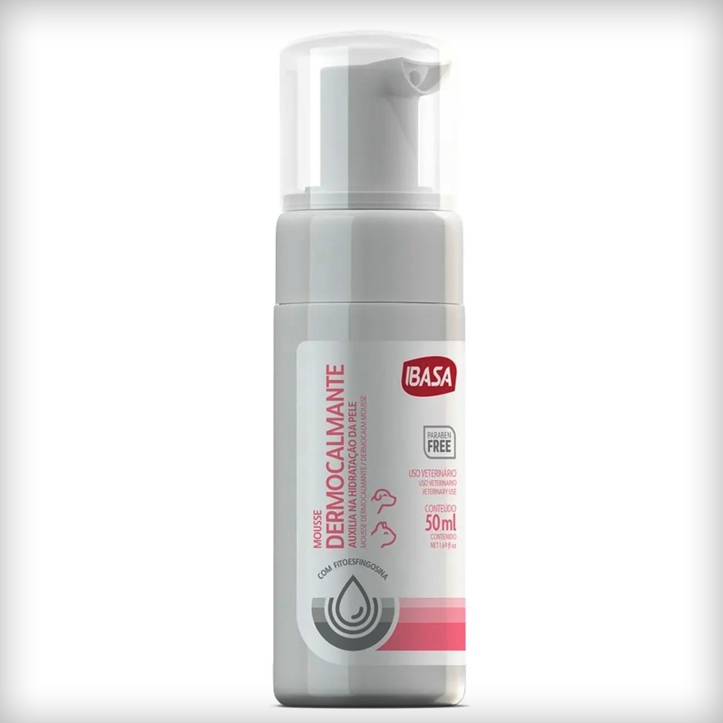 Mousse Dermocalmante Hidratante Ibasa para Cães e Gatos - 50 mL