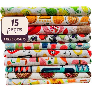 Novo Pano De Prato Atoalhado Atacado Felpudo 15 Peças