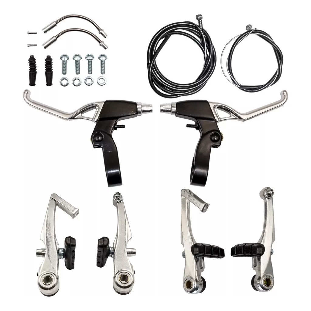 Kit de Freio V-brake Orbital Aluminio C/ Maçaneta Tipo Logan em Oferta na Shopee