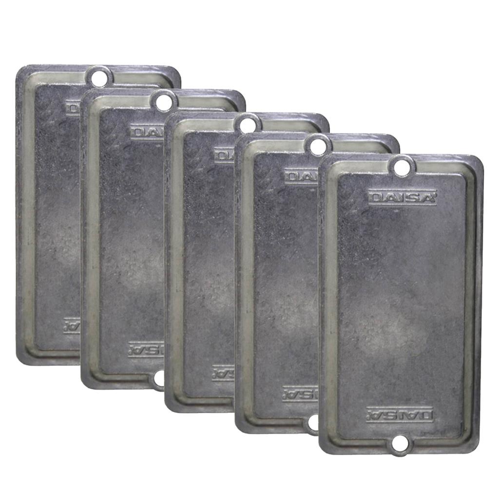 Kit 5 Tampas Cegas Para Condulete Reto Aluminio 1/2 e 3/4 - Home & Living