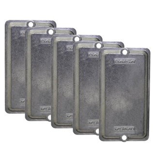 Kit 5 Tampas Cegas Para Condulete Reto Aluminio 1/2 e 3/4