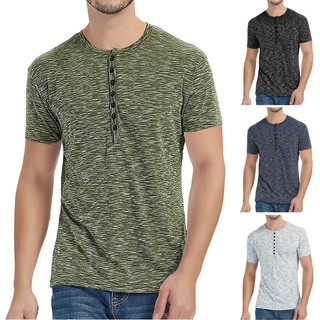 Chegam Novas Camisetas Básicas De Malha Jacquard Masculina Casual Verão Manga Curta Henley Masculinas Elegantes Magro Ca