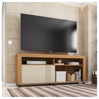 Rack Bancada Joy até 60 Polegadas Buriti/Off White - Caemmun