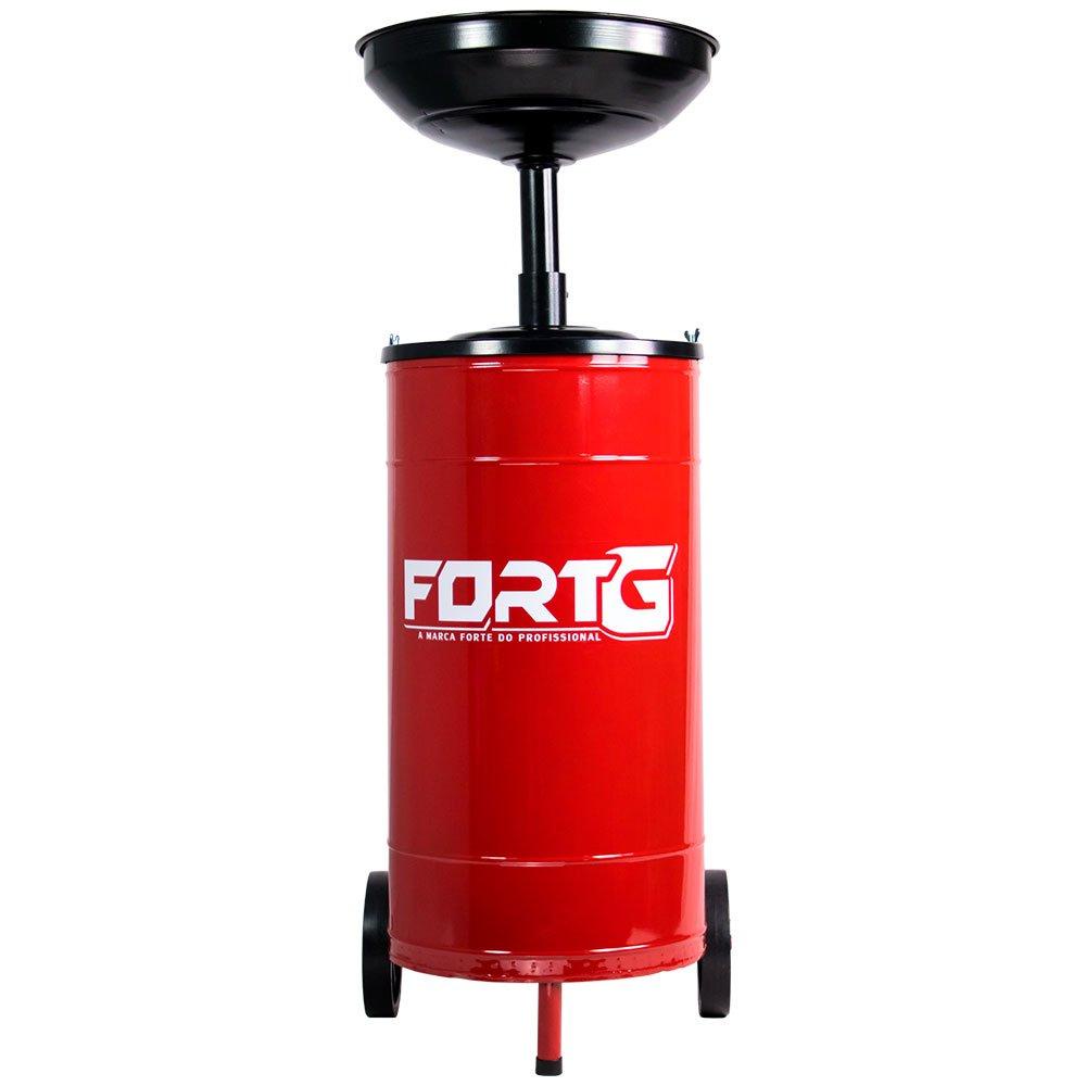 Coletor de Óleo com Carrinho Vermelho 50 Litros - FortG em Oferta na Shopee