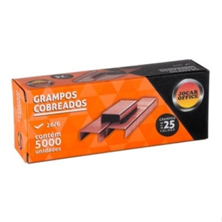 GRAMPO PARA GRAMPEADOR COBREADO NÃO ENFERRUJA 26/6 CX 5.000UN - LEONORA em Oferta na Shopee