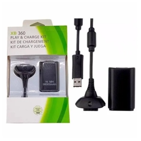 Kit Bateria +Carregador Controle Xbox 360 Manete SusStore