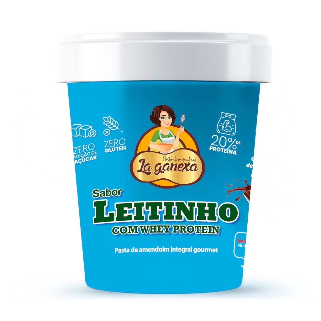 Pasta de Amendoim La Ganexa Sabor Leitinho Whey Protein Zero Açúcar - Nutrição Deliciosa e Ideal para um Estilo de Vida Saudável e Ativo, Perfeita para Potencializar Seus Treinos na Academia - Experimente a Versatilidade Nutricional Agora!