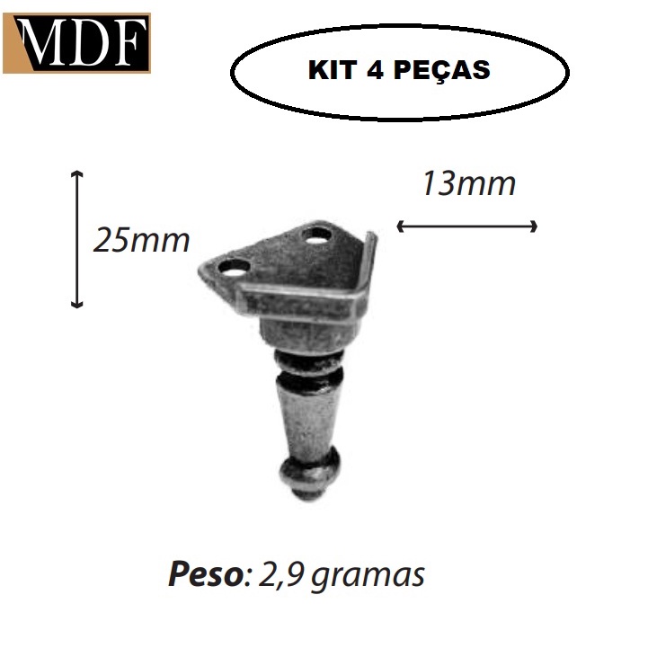 Kit 4 Pezinho Romeu 1,30 X 2,50cm Caixa e Bandeja Artesanato em Oferta na Shopee