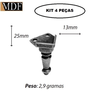 Kit 4 Pezinho Romeu 1,30 X 2,50cm Caixa e Bandeja Artesanato em Oferta na Shopee