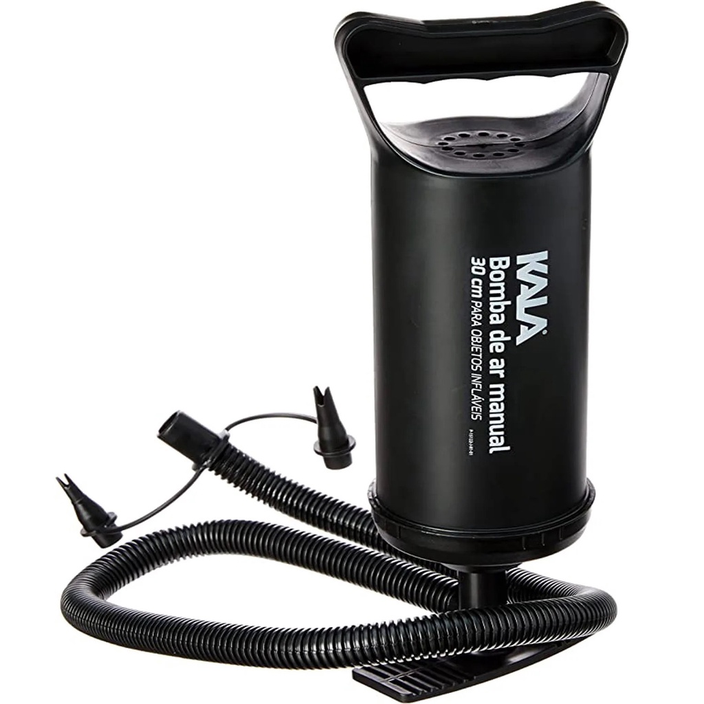 Bomba de Ar Manual 30cm Portátil Infla Bote Colchão Inflável Kala
