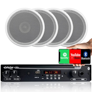 Kit 4 Caixas Som Ambiente Teto 5 Pol+ Amplificador Bluetooth em Oferta na Shopee