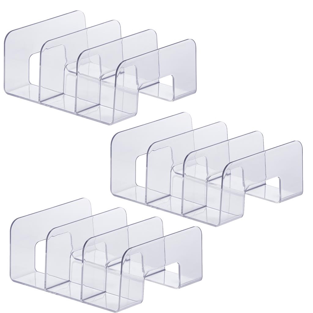 Kit 3 Organizador Acrilico Escritorio Estante Sala Multiuso Livros Bolsa Clutch Carteira Paramount em Oferta na Shopee
