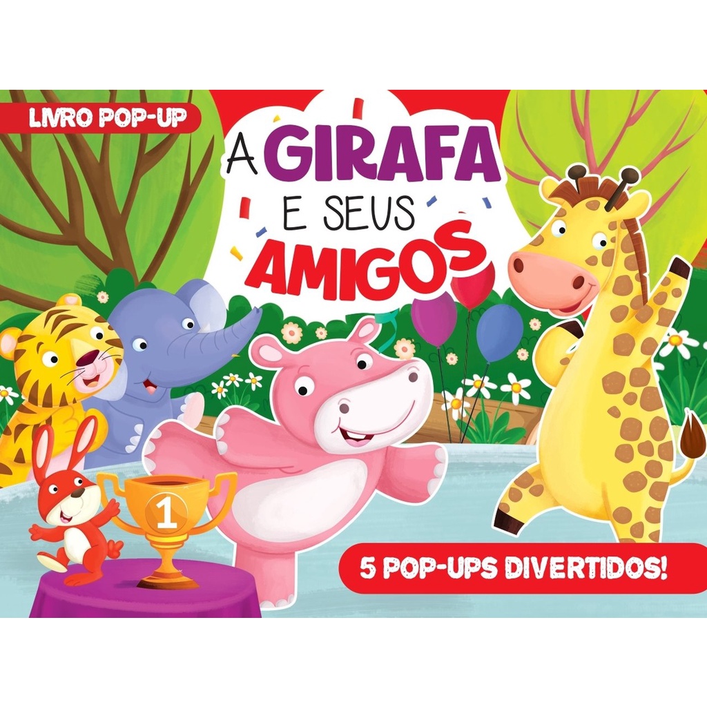 A Girafa e Seus Amigos Livro Pop-Up em Oferta na Shopee