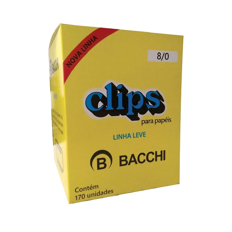 Clips galvanizado NR 8/0 com 170 unidades Bacchi