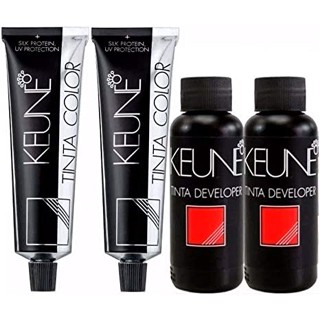 KIT KEUNE 2 TINT COLOR 60ML + 2 OX CREAM DEV 30 VOL 9% 60ML