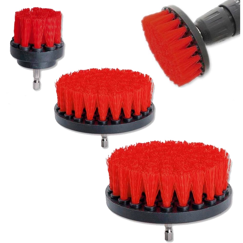 Escova Rotativa Para Limpeza Estofados Carro Pisos Rejuntes Banheiro P/ Parafusadeira Furadeira em Oferta na Shopee