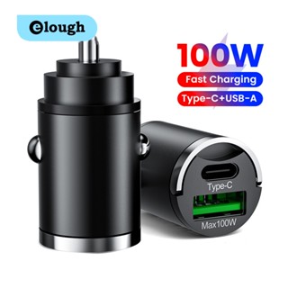 Elough 100W QC3.0 Carregador De Carga Rápida Carro 5A Mini PD Telefone Móvel 15W Tipo C Adaptador De No