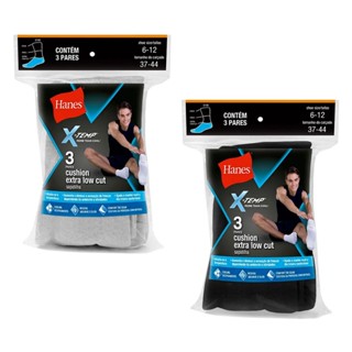 Kit 6 Pares Meias Sapatilha Extra Low Cut Masculino Hanes