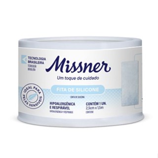Fita de Silicone Hipoalérgica (Pele Sensível) Branca 2,5cm X 1,5m - Missner