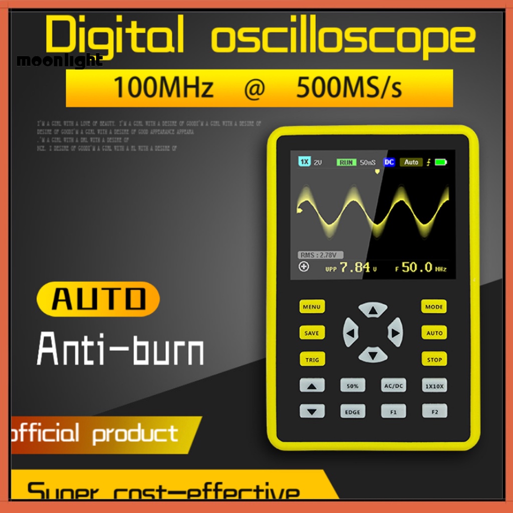 MLT 5012H Osciloscópio Digital De 2,4 Polegadas Analógico De 100MHz Largura De Banda Armazenamento Em Forma De Onda