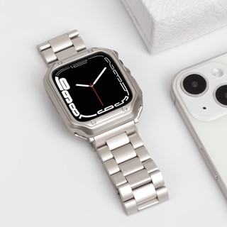 Caixa Protetora TPU + Correia Metálica Para Relógio Apple Ultra 49mm 45mm 44mm 41mm 40/38mm 42mm Pulseira De Aço Inoxidável Série 3 5 6 se 7 8
