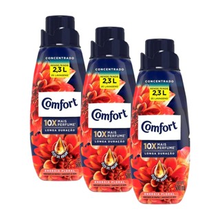 Kit 3 Amaciantes Concentrados Comfort Energia Floral 500ml