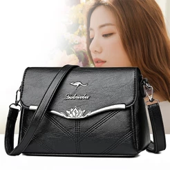 2023 new shoulder bag female temperament atmosphere Messenger bag female fashion mother bag soft leather large capacity