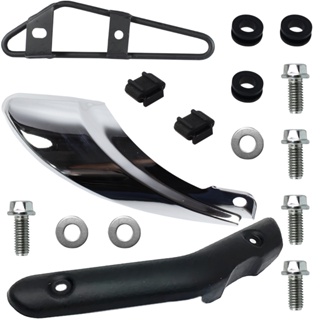 Protetor escape escapamento dianteiro e traseiro NXR125 NXR150 Bros 2003 a 2008 com suporte com parafusos e coxins em Oferta na Shopee